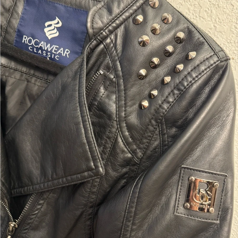 Rocawear Women's Black Leather Jacket - Picture 3 of 5